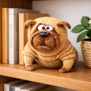 Crochet Pug Pattern PDF, Amigurumi Pug Dog Pattern, Cute Dog Crochet Pattern, Pug Plush Toy Pattern, Kawaii Puppy Crochet, Amigurumi Dog