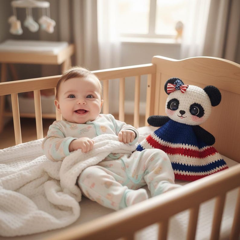 Panda Lovey Crochet Pattern PDF Amigurumi Baby Comforter Easy Crochet ...