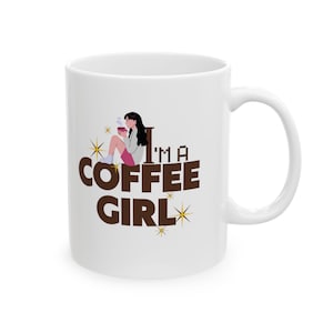 Coffee Mug, Girl Gift, Ceramic Mug for Her, Cute Cup, Birthday Gift, Coffee Lover Mug