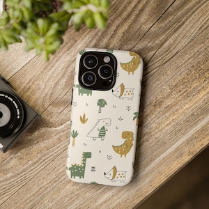 Dinosaur Phone Case for Kids, Cute Dino Print, Tough Cases, Gifts for Dinosaur Lovers, Fun Phone Accessories, Playful Kid&#39;s Gear
