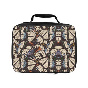 Butterfly Pattern Lunch Bag - Stylish Insulated Bag for Kids, School, Adults, Picnics, Reusable Tote