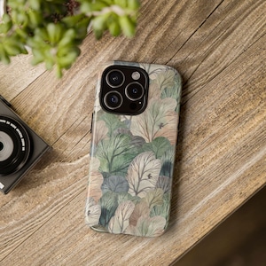 Nature-Inspired Phone Case, Tough Cases with Leaf Design, Eco-Friendly, Unique Gift for Nature Lovers, Stylish Tech Accessories