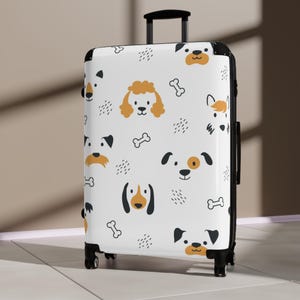 Maleta de viaje para amantes de los perros: equipaje con temática de mascotas para vacaciones, aventuras, amantes de los perros, regalo de viaje, diseño con estampado animal