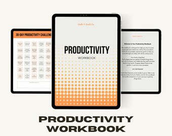Cuaderno de trabajo de planificación de productividad (PDF rellenable e imprimible)