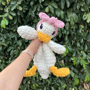 Crochet Duck Snuggler | Handmade Duck Lovey | Crochet Nursery Decor | Crochet Duck Toy | Duck Snuggler | Duck Lovey