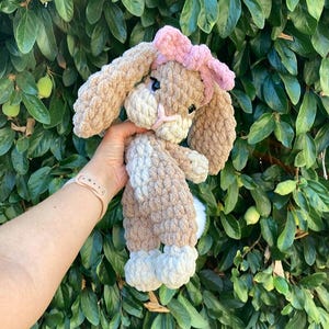 Crochet Bunny Snuggler | Handmade Bunny Lovey | Crochet Nursery Decor | Crochet Bunny Toy | Bunny Snuggler | Bunny Lovey