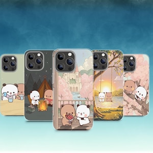 Bubu and Dudu Phone Case – Cute Couple Cartoon Phone Cover for iPhone 16 15 14 13 12 11 Pro Max, Samsung S25 S24 S23 S22 Ultra, Pixel 9 8
