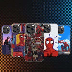 Spider-Man Phone Cover –  Comic Style Cover for iPhone 16 15 14 13 12 11 Pro Max, Samsung S25 S24 S23 S22 Ultra, Pixel 9 8 TPU Gel