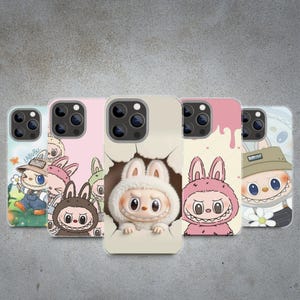 Labubu Handyhülle – Kawaii Bunny Aesthetic Cover für iPhone 16 15 14 13 12 11 Pro Max, Samsung S25 S24 S23 S22 Ultra, Pixel 9 8 TPU Gel
