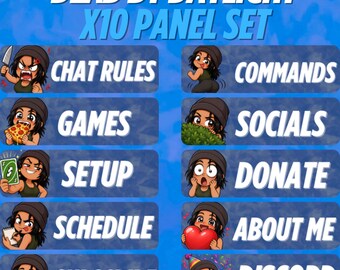 Nea Karlsson Dead by Daylight Survivor Twitch Panels – DBD Survivor Panel Pack | Leuke Chibi Twitch Panels | Digitale download
