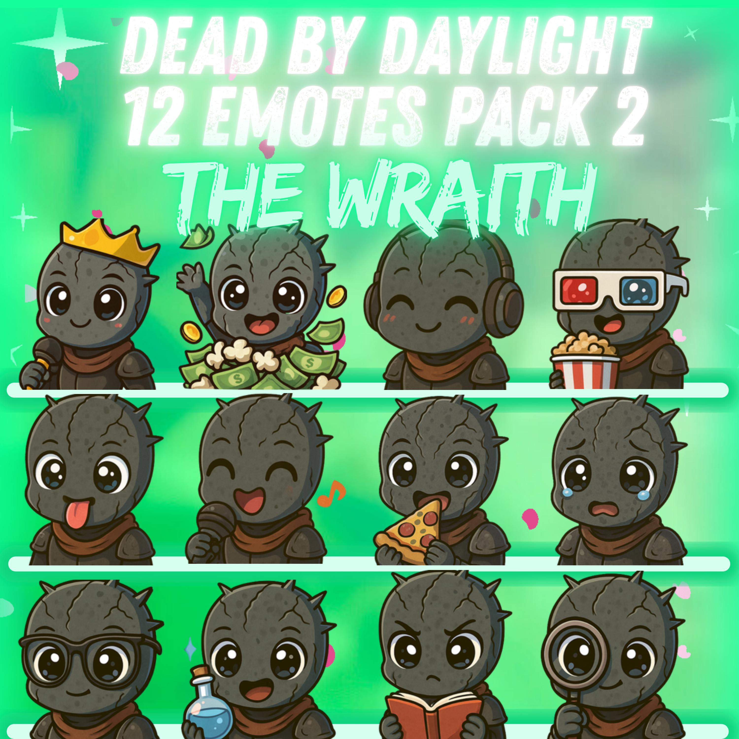 Chibi Wraith The Wraith Dead by Daylight Twitch, Discord Emote Pack 2 – 12 Kawaii ...