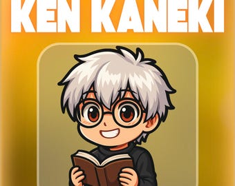 Geanimeerde emote Ken Kaneki - Smart | Dead by Daylight Twitch-emote Horror Chibi-emote voor streamer | Digitale directe download | NeexoraStudio