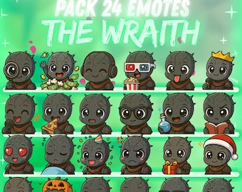 The Wraith Mega Pack 24 Emote Pack | Dead by Daylight Twitch, Discord & more | Cute Chibi Emotes for Streamers | Digital instant download