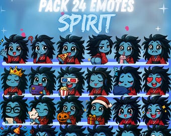 Mega Pack de Espíritus: 24 Emoticonos | Dead by Daylight para Twitch, Discord y más | Emoticonos chibi adorables para streamers | Descarga digital instantánea