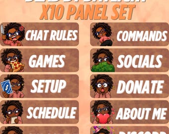 Claudette Morel Dead by Daylight Survivor Twitch Panels – DBD Survivor Panel Pack | Leuke Chibi Twitch Panels | Digitale download