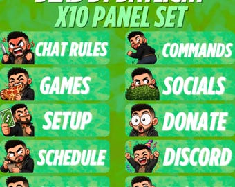 David King Dead by Daylight Survivor Twitch Panels – DBD Survivor Panel Pack | Leuke Chibi Twitch Panels | Digitale download