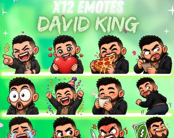David King Dead by Daylight Survivor Twitch-emotes – 12 schattige chibi-emotes | DBD-emotepakket | Digitale download