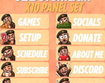 Bill Overbeck Dead by Daylight Survivor Twitch Panels – DBD Survivor Panel Pack | Leuke Chibi Twitch Panels | Digitale download