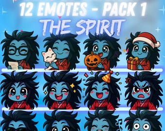 The Spirit Dead by Daylight - Paquete de emoticonos para Twitch y Discord (1-12 emoticonos kawaii) | Emoticonos chibi adorables para streamers | Descarga digital instantánea