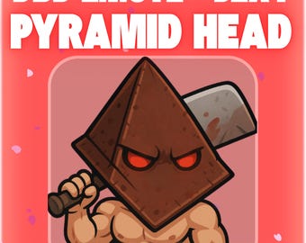 Emoticono sexy de Pyramid Head – Divertido asesino kawaii | Emoticono de Dead by Daylight para Twitch | PNG chibi de terror adorable | Emoji de Discord