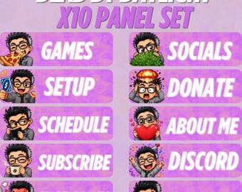 Dwight Fairfield Dead by Daylight Survivor Twitch Panels – DBD Survivor Panel Pack | Leuke Chibi Twitch Panels | Digitale download