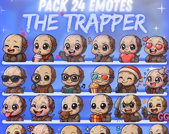The Trapper Mega Pack 24 Emote Pack | Dead by Daylight Twitch, Discord & more | Cute Chibi Emotes for Streamers | Digital instant download