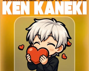 Geanimeerde emote Ken Kaneki - Liefde | Dead by Daylight Twitch-emote Horror Chibi-emoties voor streamers | Digitale directe download | NeexoraStudio