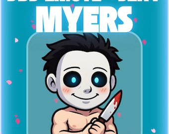 Emoticono sexy de Michael Myers – Divertido asesino kawaii | Emoticono de Twitch de Dead by Daylight | PNG chibi de terror | Emoji de Discord