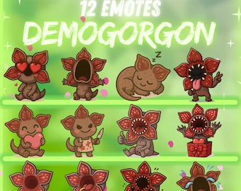 Demogorgon Dead by Daylight Emote Pack | 12 Horror Chibi Twitch & Discord Icons for Streamers | Cute DBD Killer Digital Download
