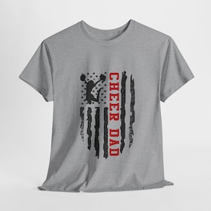 Cheer Dad T-Shirt, Father&#39;s Day Gift, Unisex Heavy Cotton Tee, Sports Fan Apparel, Cheerleading Shirt, Casual Everyday Wear