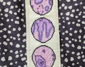 Down the microscope bookmark cross stitch pattern PDF - digital download
