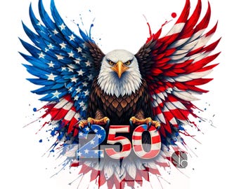 Águila patriótica 250 PNG, bandera estadounidense, águila calva, clipart