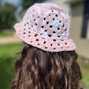 Crochet Granny Square Bucket Hat