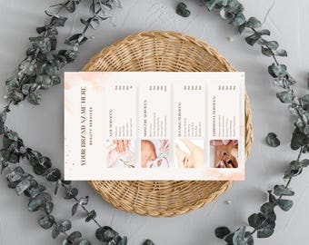 Beauty Services Flyer Printable Salon Menu Template