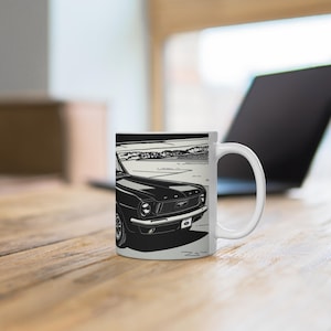 Tasse en céramique pour voiture classique, cadeau vintage pour amateur de voiture, tasse à café pour passionné de voiture, tasse véhicule rétro, parfaite pour les anniversaires et les vacances