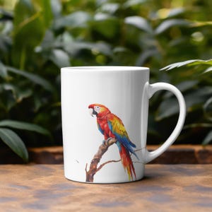 Colorful Macaw Mug: Tropical Bird Lover Gift