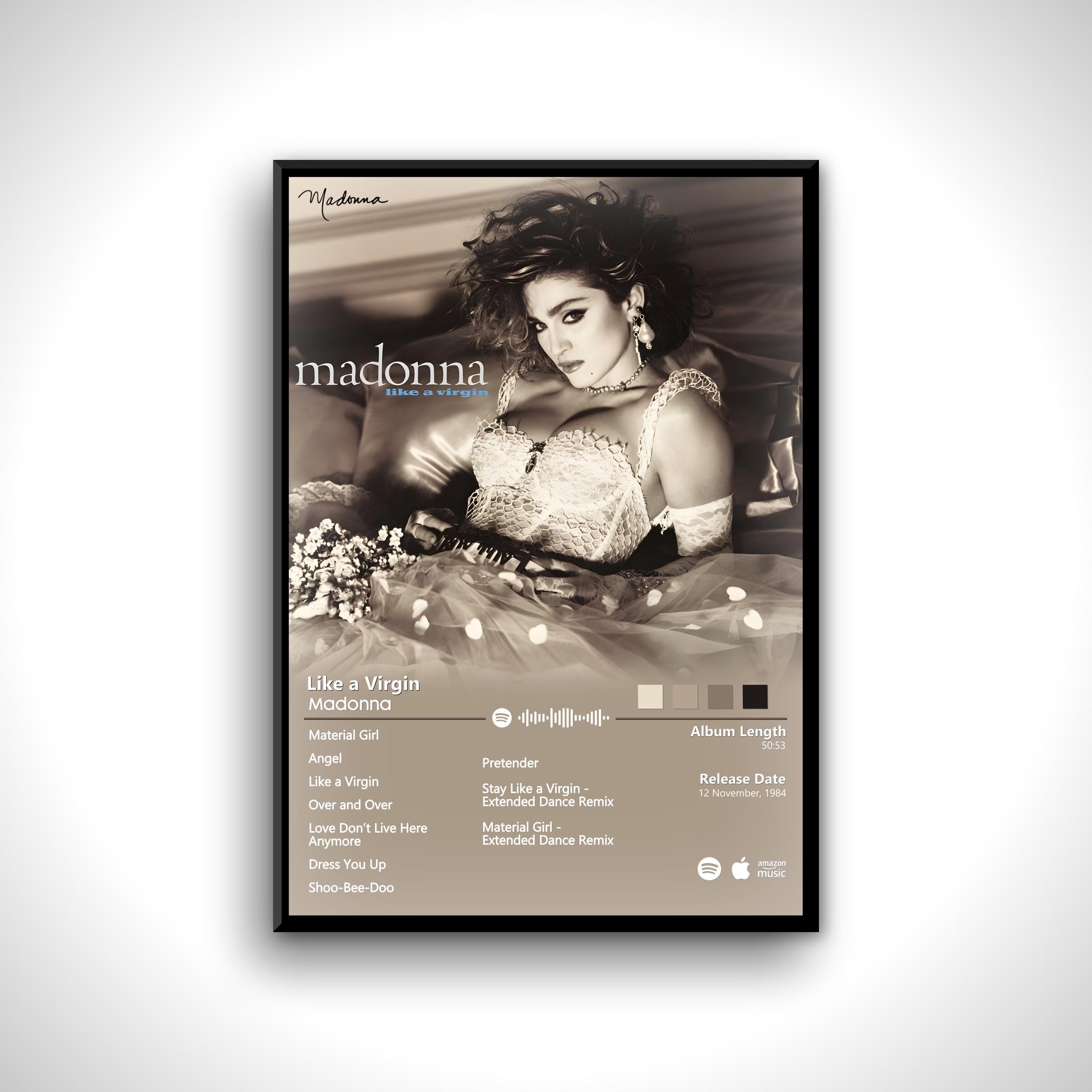 Madonna Like a Virgin Poster - Etsy