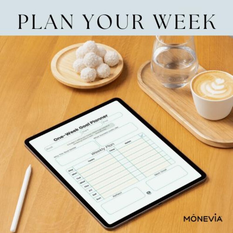 One-week Goal | Habit Planner Printable | Weekly Productivity Sheet ...