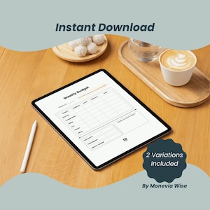 Weekly Budget-Template, Pastel-Monochrome Versions, Printable-Digital Budget-Sheet, Expenses-Tracker, Incomes Tracker, Spending-logging