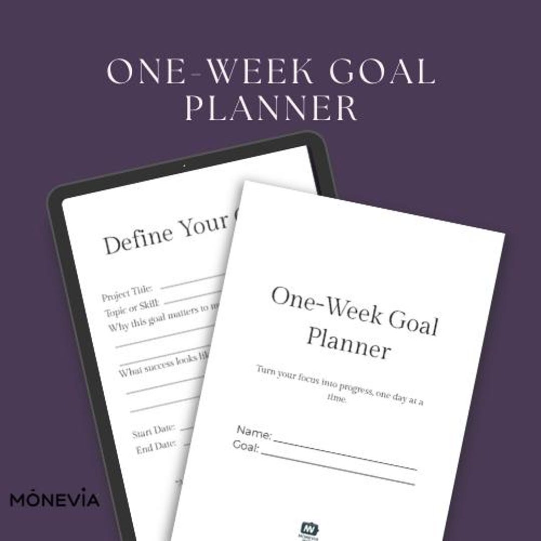 7-day Goal Planner: Printable Daily Task Tracker (PDF Download) - Etsy