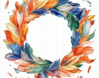 Clipart de flores abstractas en acuarela / 5 JPG de alta calidad / Descarga digital / Impresión de flores / Manualidades de papel / Revistas basura / Técnica mixta