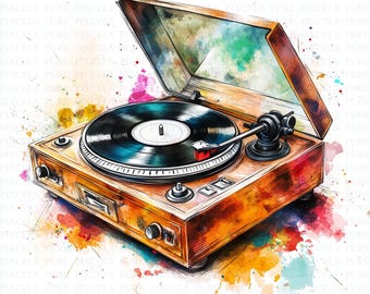 レコード クリップ アート レトロ ミュージック ターンテーブル