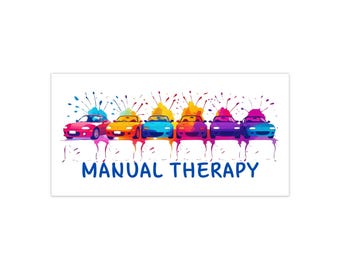 Pegatina para parachoques de terapia manual: Arte colorido con palanca de cambios para amantes de los coches
