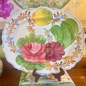 Vintage Belle Fiore Large Oval Platter by Simpsons: 15" Floral Made in England