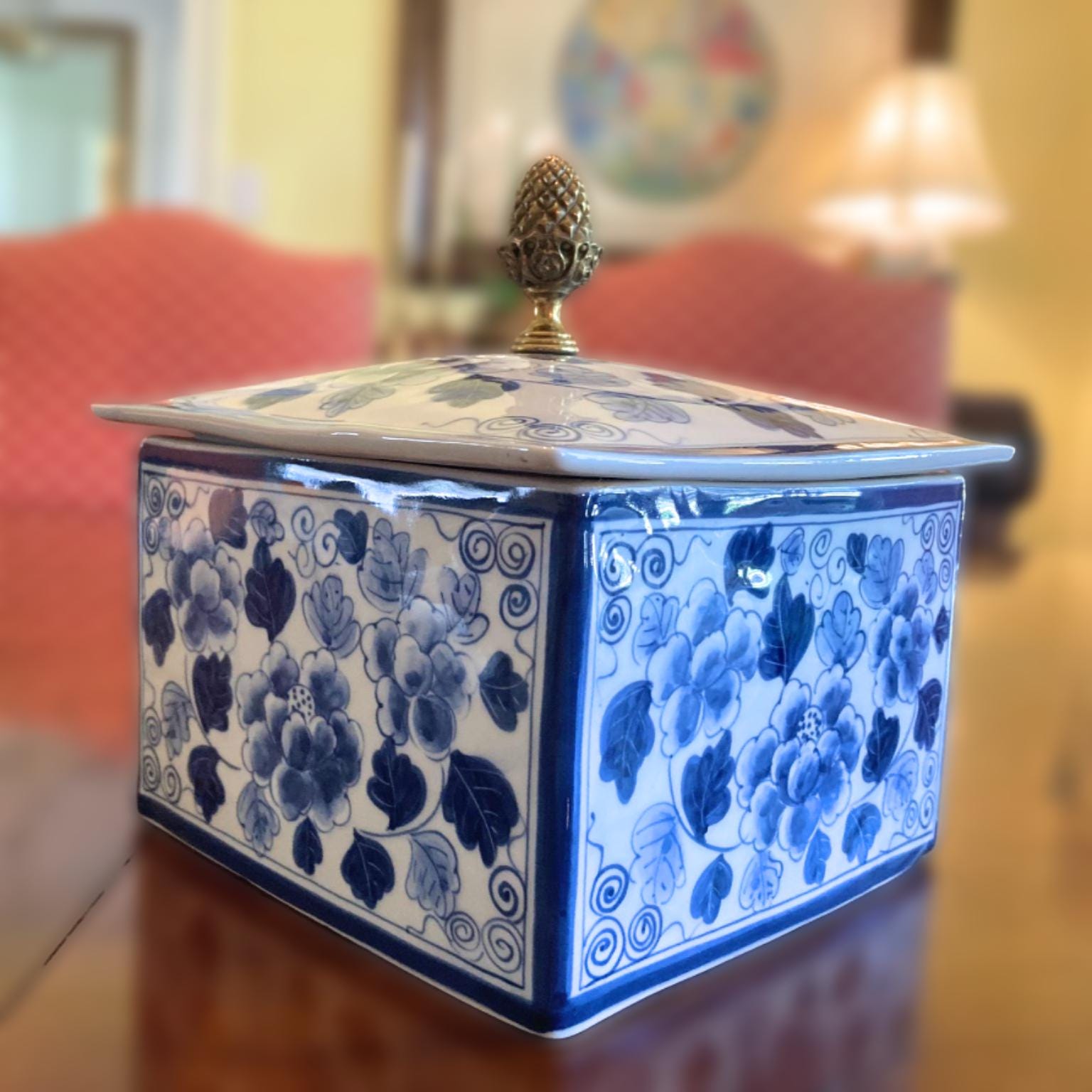 メートランドスミス MAITLAND SMITH 陶器製壺　蓋付き　ヴィンテージ Maitland Smith Box Hands - Etsy