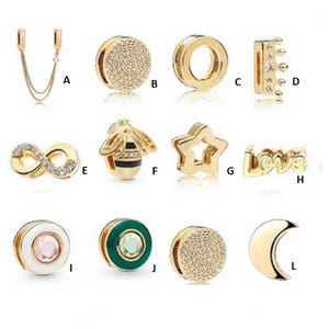 Golden Mesh Bracelet Charms, Reflexions Charm, Clip Charm, Star Princess Love Charms, Silver Charms Fits Pandora Bracelet Reflections Charm