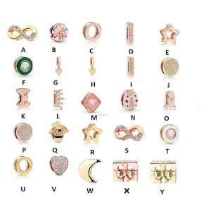 Rose Gold Mesh Reflexions Bracelet Charm, Heart Love Clip Charms, Reflections Charm, Sterling Silver fits for Pandora Bracelet Charm Gifts