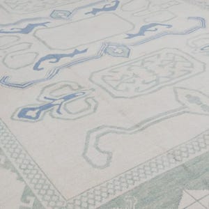 Indo Oushak Rug – Hand-Knotted Wool Rug in Multiple Sizes – Luxurious Bage Rug for Living Room, Bedroom & Dining Hall