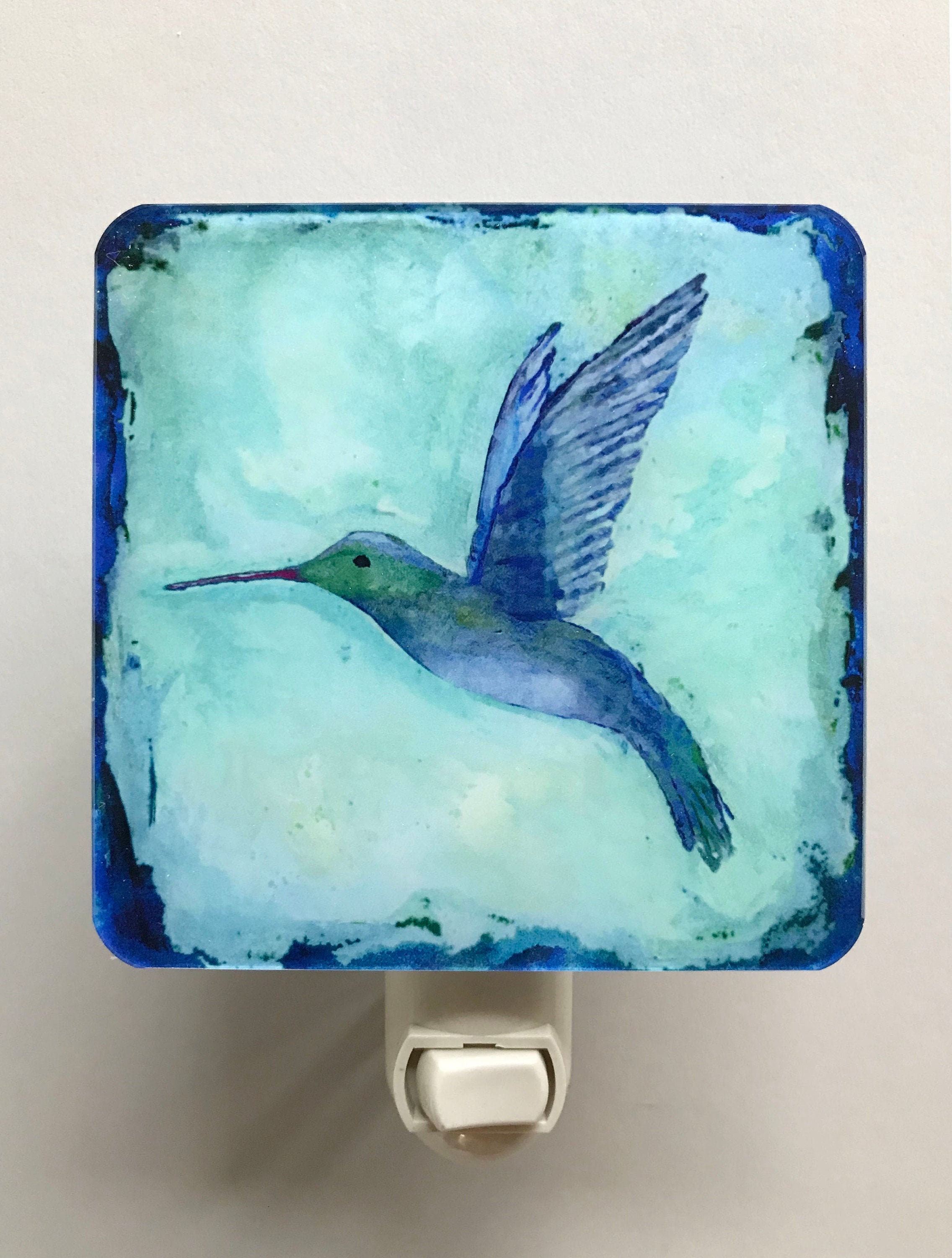 Hummingbird Night Light. Expressionist Hummingbird Art. Nature Bird L…