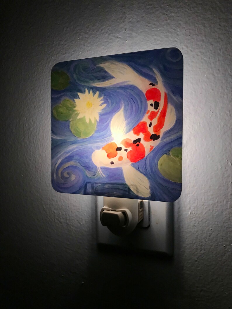 Koi Fish Night Light. Koi Pond Light. Plugin Nightlight. Etsy